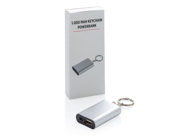 Porte-clés powerbank 1000mAh Argent - XD Collection P324.190