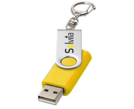 Clé USB rotative avec porte-clés Jaune - Unbranded 1Z40011K