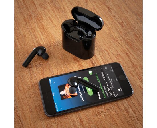 Ecouteurs sans fil avec boitier de charge Liberty Noir - XD Collection P329.011