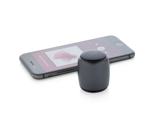 Kabelloser Mini-Lautsprecher aus Aluminium Anthrazit - XD Collection P329.390