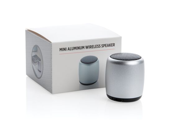 Kabelloser Mini-Lautsprecher aus Aluminium Silber - XD Collection P329.392