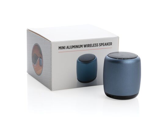 Kabelloser Mini-Lautsprecher aus Aluminium Blau - XD Collection P329.395