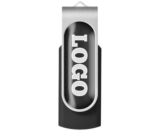 Clé USB rotative avec doming Noir - Unbranded 1Z43000D