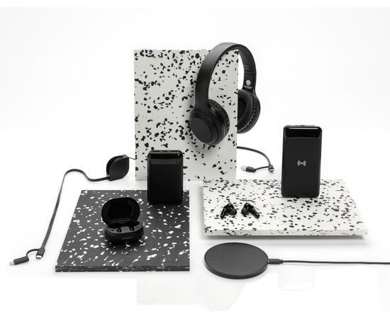 Oreillettes TWS en plastique recyclé RCS Noir - XD Collection P329.671