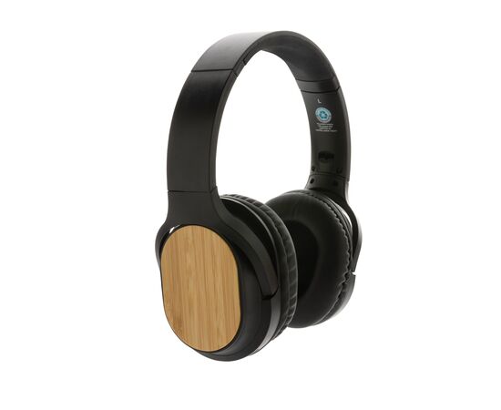 Casque sans fil pliable en bambou et plastique RCS Elite Noir - XD Collection P329.681