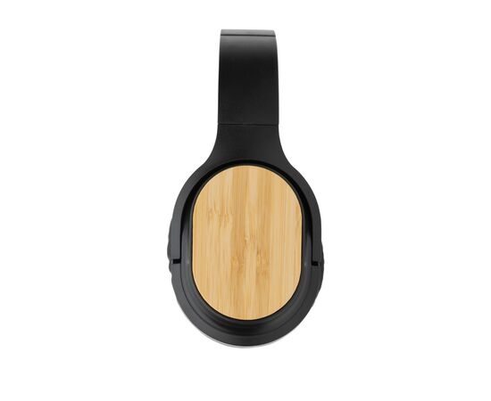 Casque sans fil pliable en bambou et plastique RCS Elite Noir - XD Collection P329.681