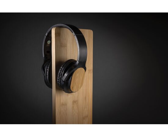 Casque sans fil pliable en bambou et plastique RCS Elite Noir - XD Collection P329.681