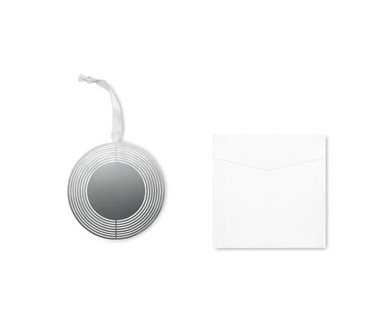 Ornament mit Band, rund Silber -  CX1472-14