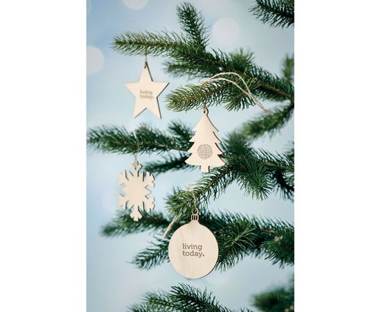 Décoration forme étoile Bois -  CX1476-40