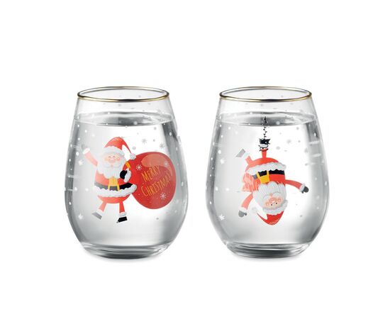 Set of 2 Christmas glasses White -  CX1501-06