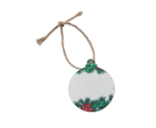 Weihnachtsschmuck Samenpapier Weiß -  CX1515-06