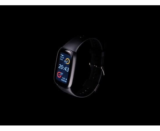 1,47" Aktivitätsuhr aus RCS recyceltem TPU mit Pulsmesser Schwarz - XD Collection P330.871