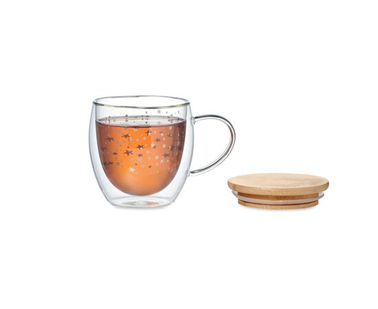 Double wall borosilicate mug Transparent -  CX1523-22