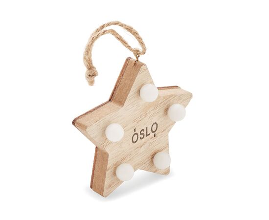 Houten ster met lichtjes Hout -  CX1531-40