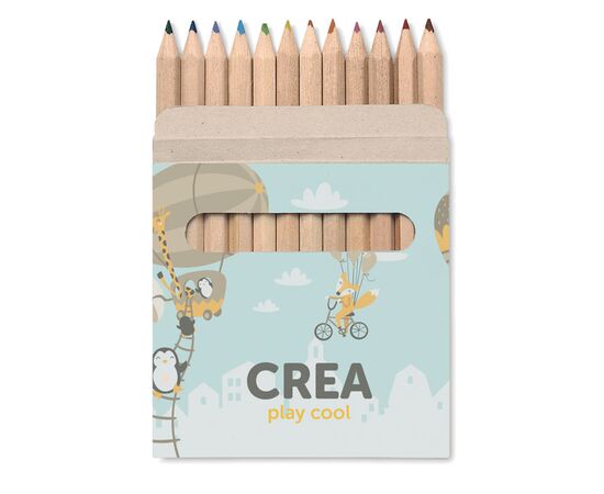 12 coloured pencils set Brown -  IT1047-01