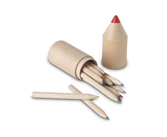 12 pencils in wooden box Wood -  IT2691-40