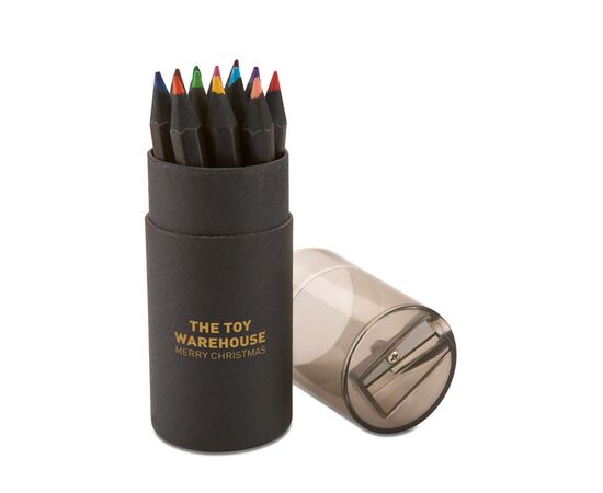 12 crayons de couleurs noirs Noir -  IT3630-03