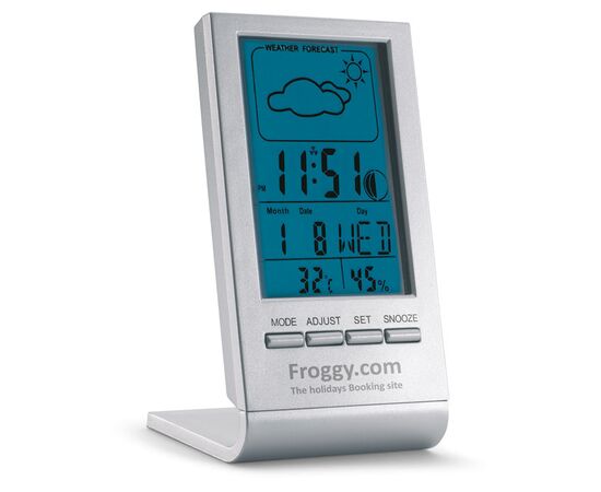 Weather station with blue LCD Silver -  KC6460-14