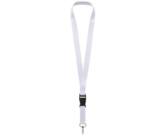 Bucks Sublimation Lanyard mit Schnappverschluss aus recyceltem PET Kunststoff Schwarz, Weiß - Unbranded 1PL0601C