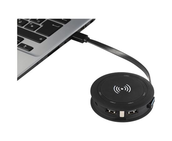 SCX.design H16 5W wireless charger &amp; hub Black - SCX.design 1PX04690