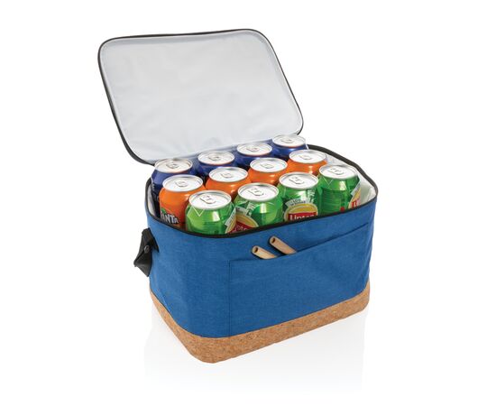 Impact AWARE™ XL RPET two tone koeltas met kurken detail Blauw - XD Collection P422.355