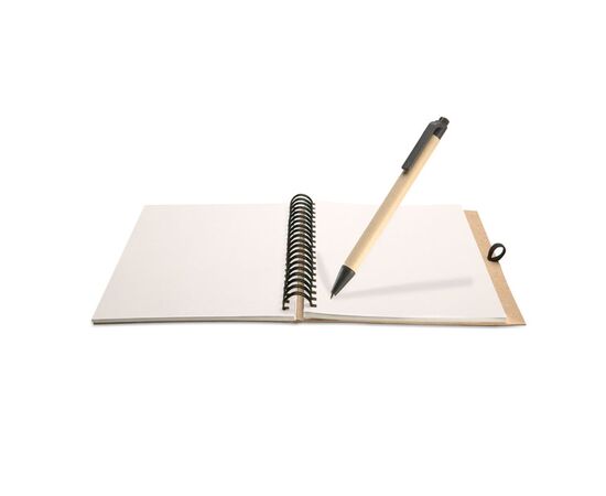 B6 Notitieblok en balpen Beige -  KC7012-13