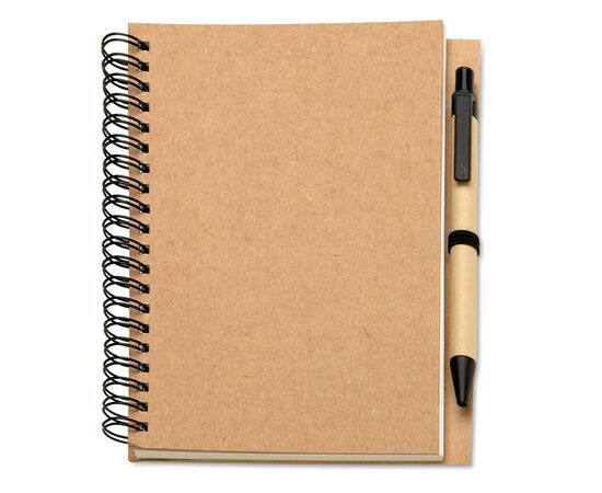 B6 Notitieblok en balpen Beige -  KC7012-13