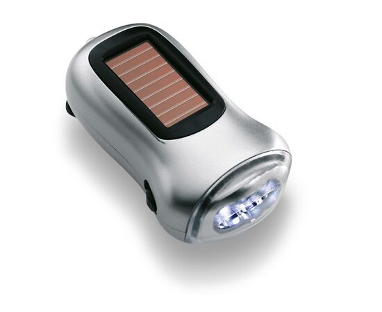 LED zaklamp groene energie Mat zilver -  KC7130-16