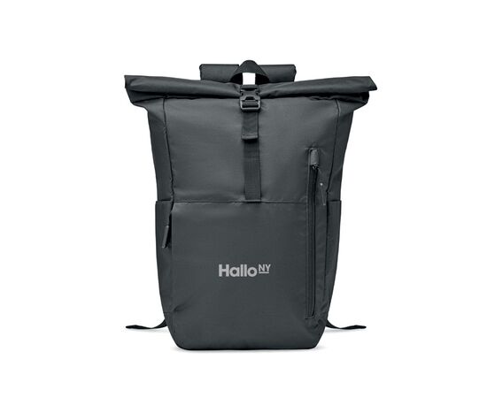 300D RPET rolltop backpack Black -  MO2051-03
