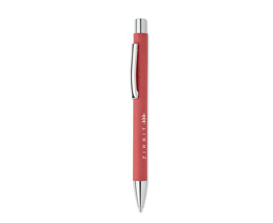 Stylo à bille en papier recyclé Rouge -  MO2067-05