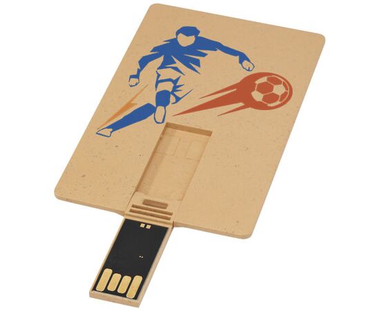 Rectangular degradable credit card USB Kraft brown - Unbranded 1Z48506D