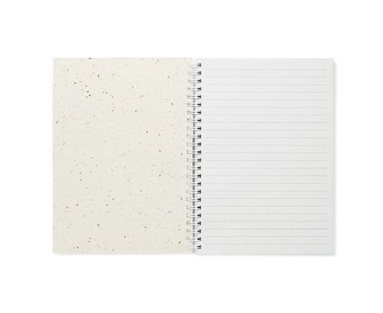 DIN A5 Notizbuch Samenpapier Weiß -  MO2083-06