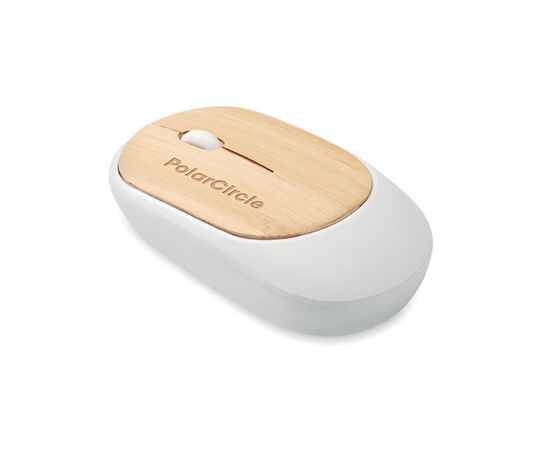 Wireless mouse in bamboo White -  MO2085-06