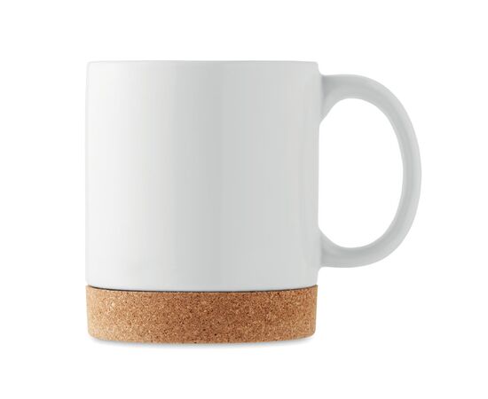 Sublimatie keramische kurk mok Wit -  MO2102-06 Sublimatie keramische kurk mok Wit -  MO2102-06