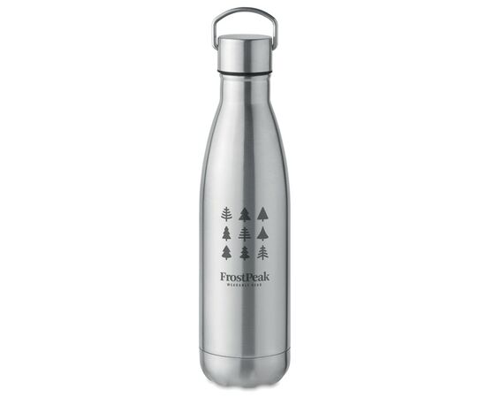 Dubbelwandige fles 500 ml Mat zilver -  MO2108-16