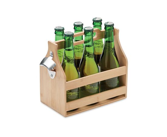 Bamboe bierkrat 6 flessen bamboe Hout -  MO2110-40