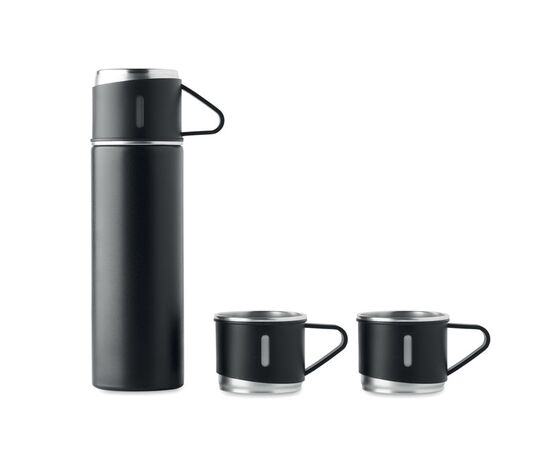 Dubbelwandige fles en bekerset Zwart -  MO2116-03