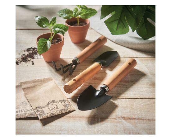 Tuingereedschap in RPET etui Zwart -  MO2153-03