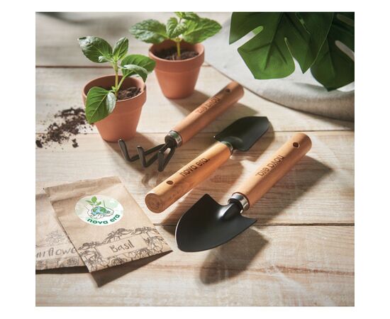 Tuingereedschap in RPET etui Zwart -  MO2153-03