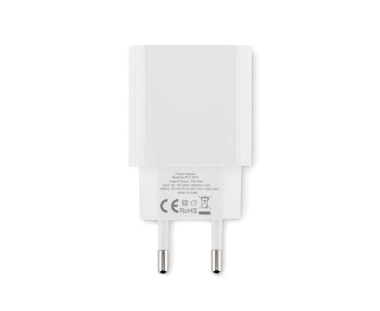 Chargeur USB 20W 2 ports, prise EU Blanc -  MO2155-06