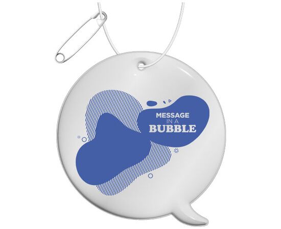 Attache réfléchissante en TPU en forme de mémo H-09 RFX&#8482; Blanc - RFX™ 1PR08901