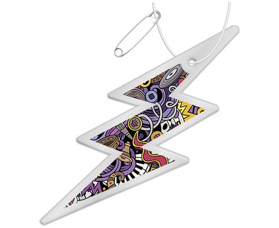 RFX&#8482; H-10 Reflektierender PVC-Anhänger Blitz Weiß - RFX™ 1PR09601