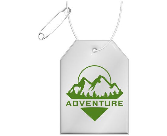 Attache réfléchissante en TPU en forme d'étiquette H-12 RFX&#8482; Blanc - RFX™ 1PR10701