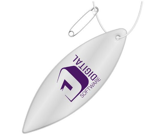 RFX&#8482; H-12 reflecterende TPU hanger met ellips Wit - RFX™ 1PR11301