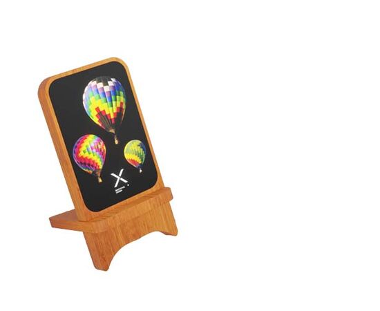 SCX.design W16 15W light-up wireless wooden stand Wood, Solid black - SCX.design 1PX06271