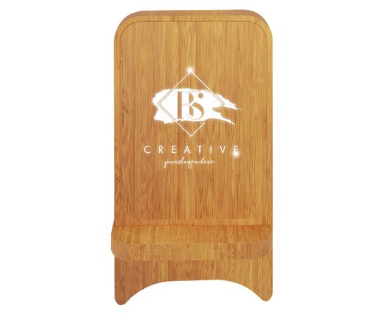 SCX.design W26 kabellose 10W Holz Ladestation mit Leuchtlogo Holz - SCX.design 1PX08371