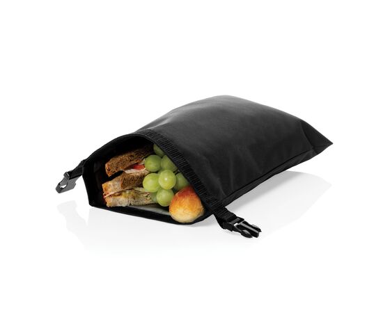Snackstrap AWARE™ RPET opvouwbare lunchzak 30x20CM Zwart - XD Collection P422.5501
