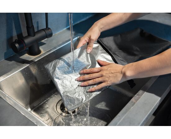 Snackstrap AWARE™ RPET opvouwbare lunchzak 30x20CM Zwart - XD Collection P422.5501