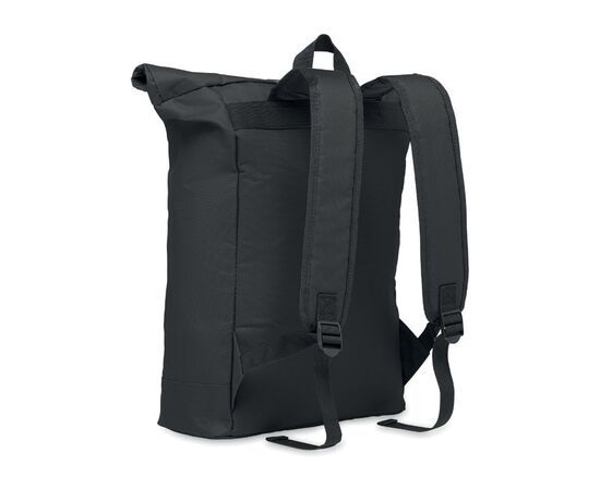 600Dpolyester rolltop backpack Black -  MO2170-03