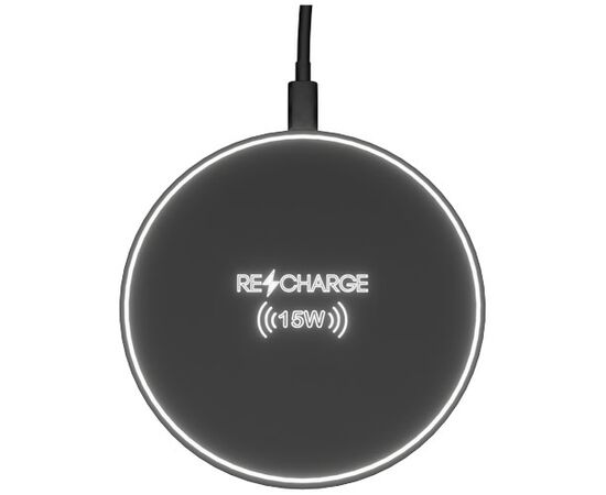 SCX.design W2115W light-up logo wireless charging pad Black - SCX.design 1PX18090